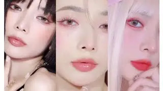 Closed - up makeup video Chinese tiktok (douyin).  Chinese makeup tutorial👄
