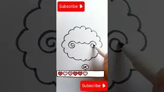 How to Draw a Cute Sheep Easily in 1 Minute | Step by Step Sheep Drawing Tutorial for Kids
