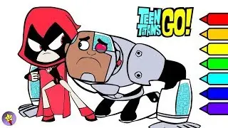 Teen Titans Go! Coloring Book Raven and Cyborg Coloring Page Teen Titans Colors of Raven