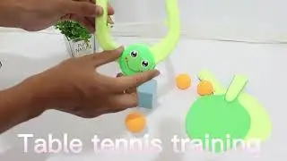 Hanging Table Tennis Trainer Indoor for Kids Ping Pong Game Paddle Set for Kids 3-12 Years