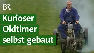 Selbst gebaut: Einachser Landmaschine Marke Eigenbau vom Bastler, Oldtimer Traktor | Unser Land | BR