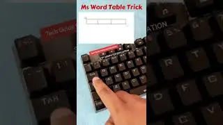Ms word table trick. typing speed #education #computertechnic #foryou #foryoupage #viralshort #viral