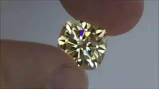 Light Champagne Pillow / Cushion Cut Cubic Zirconia from Diamondcz