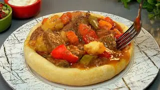فخارات اللحم المقلوبة 🫑🥕الخضار واللحم والخبز في طبق واحد شكلها واو لكنها سهلة جدا