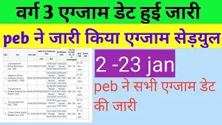 verg 3 exam date , peb verg 3 exam date 2021,mp peb new update, mp police new update