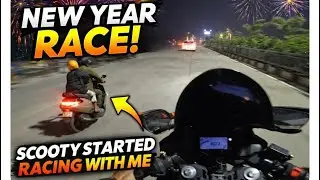 Happy new year || Scooty started racing with me || vlog 