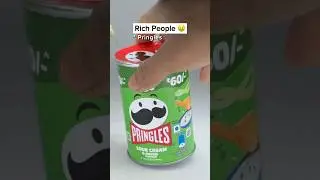 Pringles or Lays 🥔 Rich 🤑 vs Middle Class People 😂 #rich #relatable #funny #memes #fyp #shorts