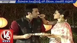 Ranbir Kapoor And Deepika Padukone Celebrates Diwali In Delhi | Tamaasha Movie Promotion