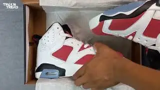 Air Jordan 6 Retro Gatorade Carmine White Red Basketball Sneakers Unboxing