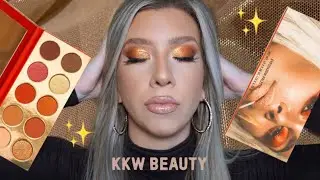 KKW BEAUTY SOOO FIRE PALETTE | GOLDEN SMOKEY EYE MAKEUP TUTORIAL 🧡