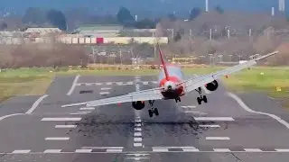 EASYJET A319 😱MEGA Wing Dip on Landing