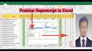 Position Superscript in Excel. #excel #superscript #highlight