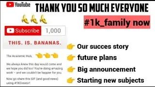 1k Special (thanks) || Future plans discussion || The Academic hub  #1kCreater!