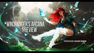 WINDRANGER'S ARCANA - PREVIEW - TI10 BATTLEPASS EXCLUSIVE REWARD (575 LEVEL) #DOTA2 #ARCANA #FREE