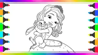 Coloring Princess Sofia the First! 👑💜 | Magical Disney Drawing for Kids