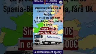 Angajam soferi profesionisti de camion pentru ruta Spania-Belgia-Tarile de Jos #șoferi #soferi