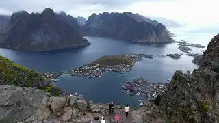 Lofoten mountainpeek Reinebringen in October 2025
