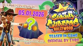 🌟 First Destination of 2026 is Hollywood? Subway Surfers In-game Teaser Is Reveal - by SYBO 🤖👀