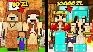 RODZINA ZA 10 ZŁ VS RODZINA ZA 10000 ZŁ W MINECRAFT! || MINECRAFT PRESTIŻ