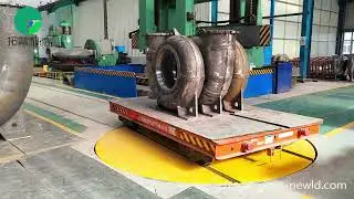 High Payload Electric Transfer Trolley,Customized Rail Transfer Cart With Turntable