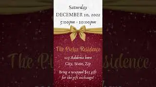 Animated Holiday Party Invitation