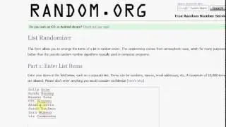 RANDOM BRACKET FOR WBW SIMULATION TOURNAMENT