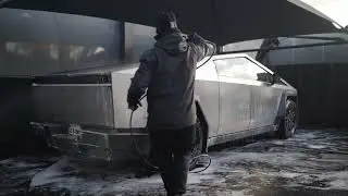 UK'S first CYBERTRUCK Car Wash owned by Yiannimize (Subtle ASMR)