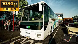 MAN LIONS COACH C DRIVING | FERNBUS SIMULATOR GAMEPLAY [Steering Wheel]