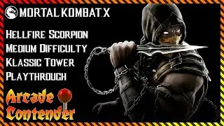 Mortal Kombat X | Hellfire Scorpion Medium Klassic Tower | Arcade Contender