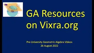 Geometric Algebra Resources Available on Vixra.org