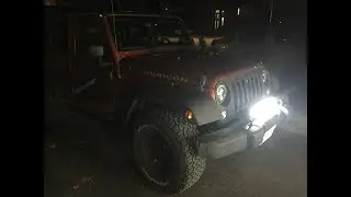 Installing Auxbeam Light Bar on Jeep Wrangler Bumper - Are Inexpensive Light Bars Worth It?