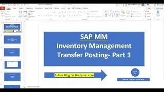 SAP MM- Inventory Management Transfer Posting Part 1 - Full Overview for Beginners