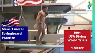 1991 Mens 1 meter Springboard Diving Practice - at the USA Diving World Trials