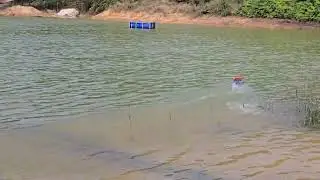 RC BOAT HANDMADE WITH OUTBOARD 