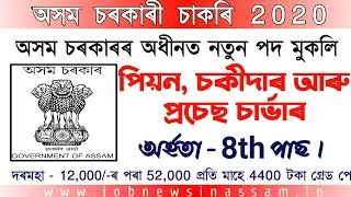 Deputy Commissioner, Biswanath Recruitment 2020 - Process Server, Peon, and Chowkider Grade-IV Posts