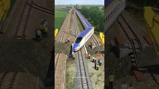 2 Kereta Api Cepat Pindah Rel Melintas Bergantian #train #railtrack #railroad #railway #automobile