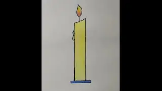 Drawing a candle. 