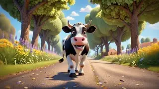 Coco Cow Goes to Town | Animal Adventure Song for Kids | Fun Travel Rhyme