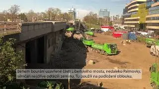 Silničáři začali bourat uzavřenou část Libeňského mostu