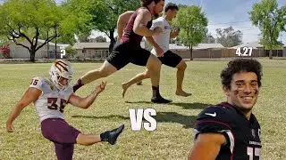 Racing QUICKEST NFL Player - AZ Cardinals Andy Isabella vs Arizona State Punter (Plus Punting)