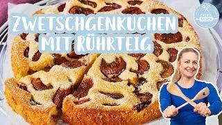 Zwetschgenkuchen mit R&uuml;hrteig wie bei Oma 😍 &ndash; in nur 20 Min. im Ofen 😋 🍰