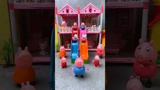 Satisfying with Unboxing & Review Peppa Pig Slide House Toys ASMR #peppapig #toys #shorts #asmr