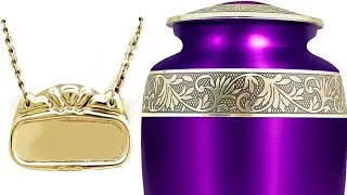 Beautiful & Elegant Memorial Urns for Human Ashes (Adult Female) | Purple Handcrafted Tribute
