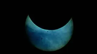 Annular Eclipse in Real Time on October 14, 2023 from Bandera, TX
