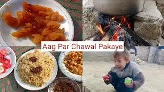 Aag Par Chawal Pakaye / Orange Ka Murabba / Noor Zeb Vlogs 