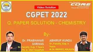 CGPET 2022 | Question Paper Solution | Chemistry