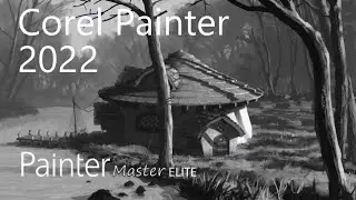 Corel Painter 2022  - Value sketching, Fishing hut (Davey Baker)
