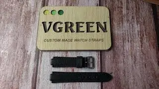 Black Shark Skin Leather Custom Notched Strap For Swarovski Watch