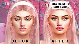 💄 Простой урок по созданию макияжа с использованием технологии Bakes On Mesh (BOM) | 🎁 Бесплатный макияж Lelutka EvoX | Second Life