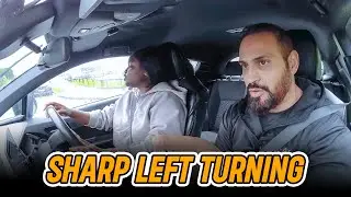 How to Handle a Very Sharp Left Turn #driving #automobile #lesson 
